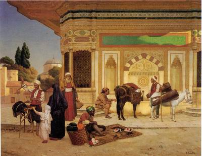 Arab or Arabic people and life. Orientalism oil paintings 586